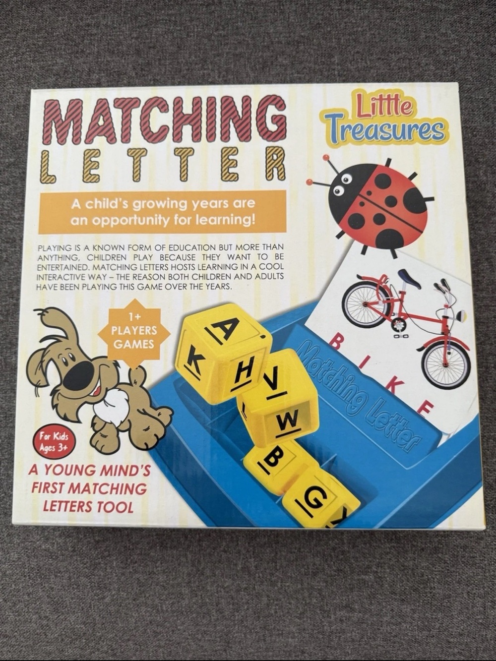 Little Treasures Matching Letter Educational Interactive Spelling Word Game